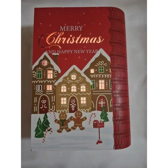 Christmas Decorative Book Shaped Box Lighted (L1868-1869) - Picture 1 of 3